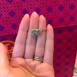 Drusy pendant necklace